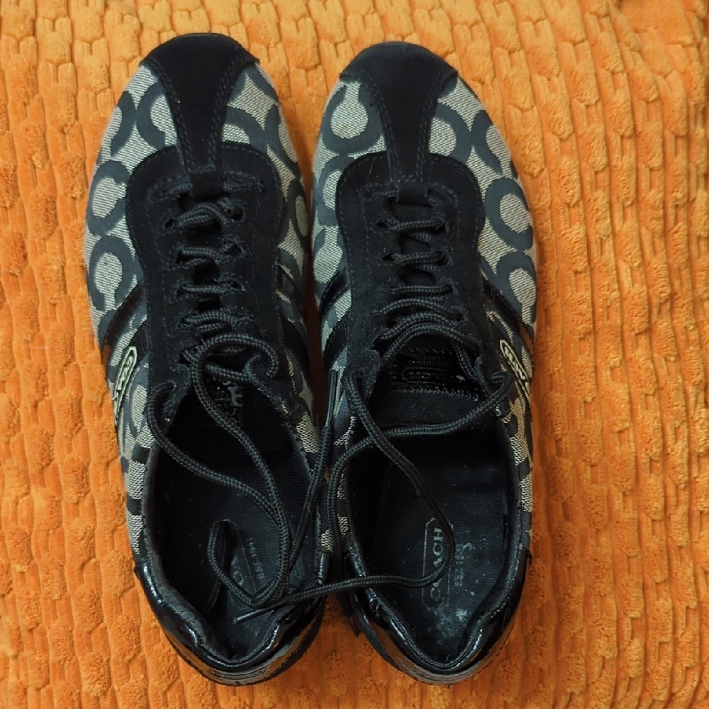 Coach Monogram Black and Gray Sneakers
